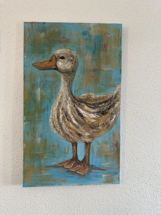 Die Ente – Acryl auf Leinwand