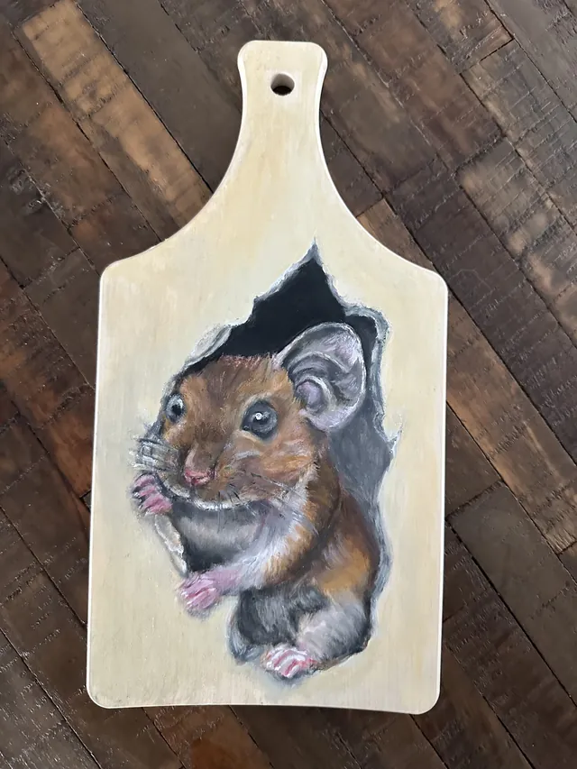 Eine Maus in der Küche – Acryl