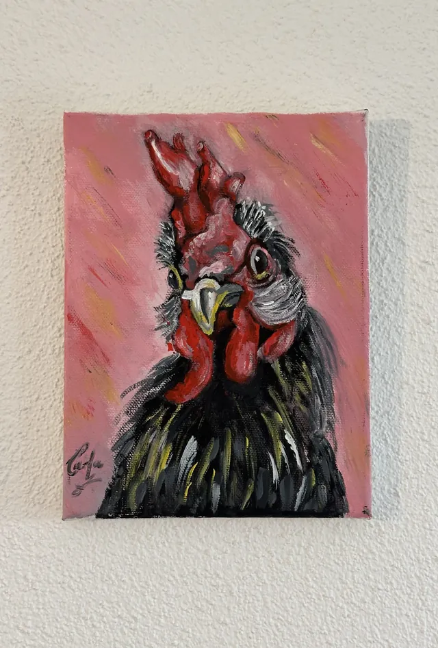 Hahn – Acryl auf Leinwand